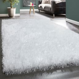 Paco Home Hochflor-Teppich Glamour 300 | Weiß