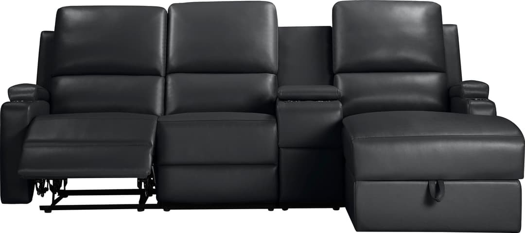 OTTO home Ecksofa NAPORI Multimediasofa | Schwarz