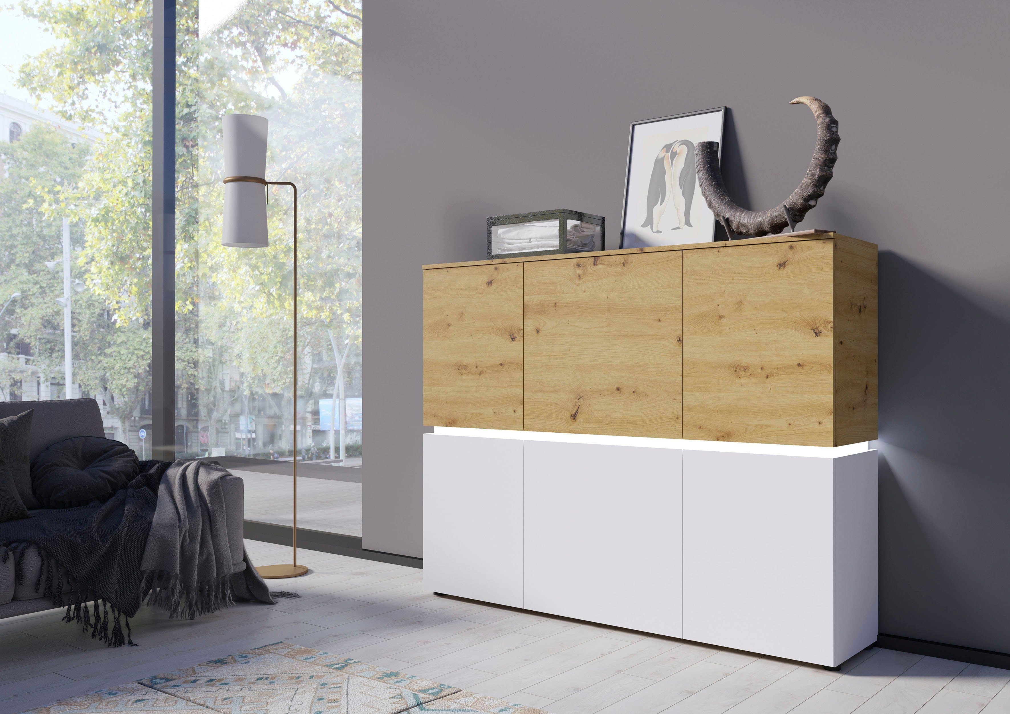 Home affaire Highboard Luci | Holztöne