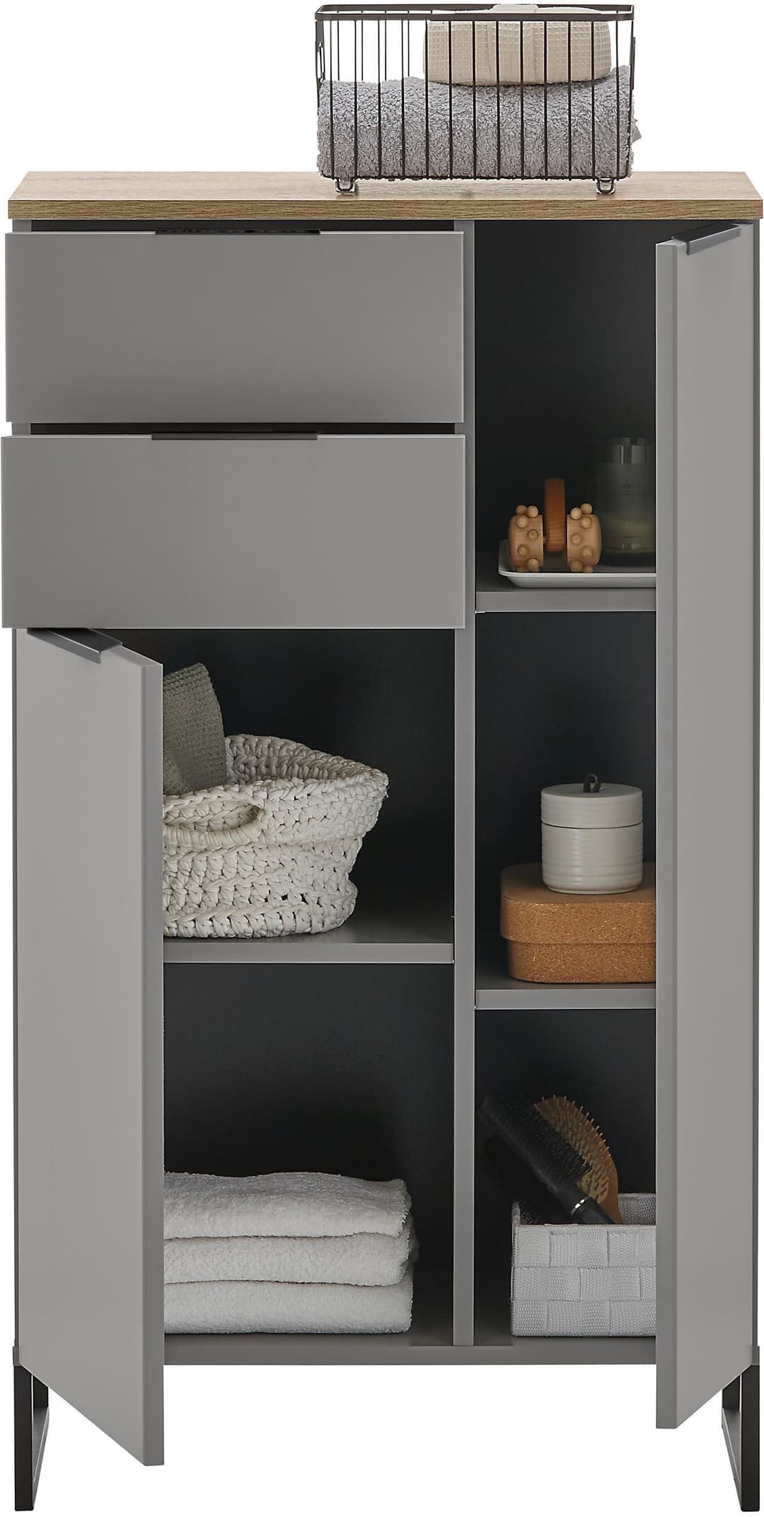 BASIC by Balculina Midischrank Denver | Grau