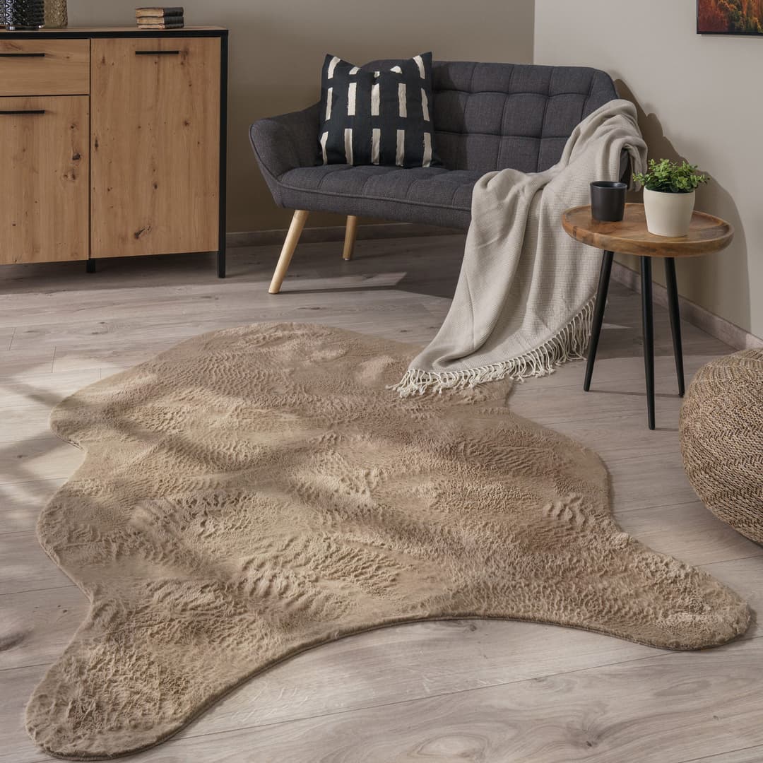 Paco Home Fellteppich Pelt 640 | Beige