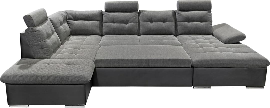 ED EXCITING DESIGN Wohnlandschaft Jakarta U-Form | Schwarz