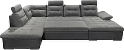 ED EXCITING DESIGN Wohnlandschaft Jakarta U-Form | Schwarz