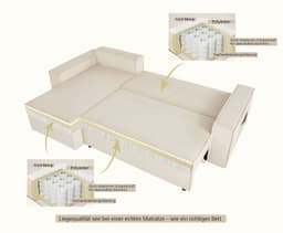 OTTO home Ecksofa CASSI L-Form, 241cm | Beige