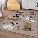 SMART KIDS Kinderteppich Rocky & Friends | Braun