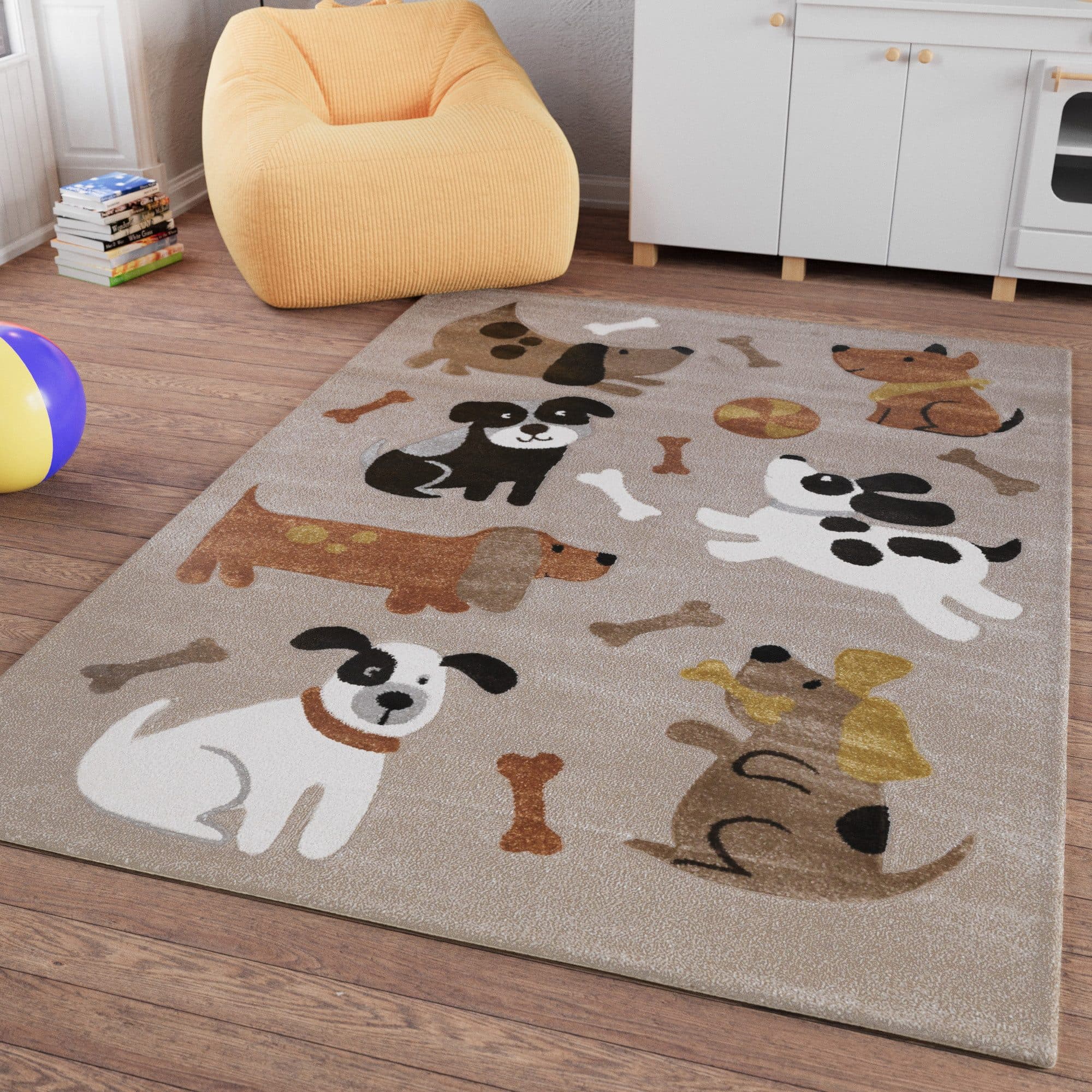 SMART KIDS Kinderteppich Rocky & Friends | Braun