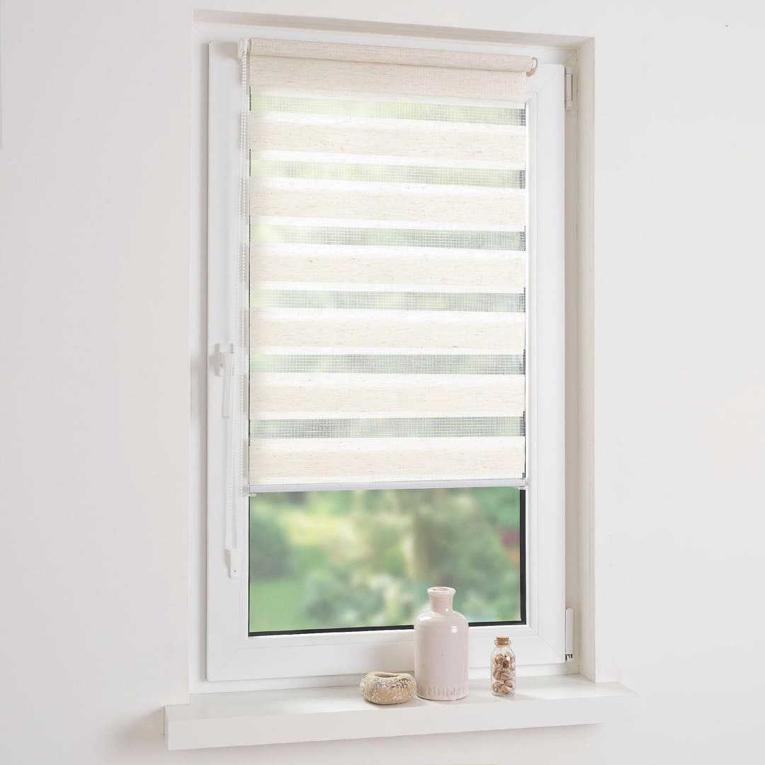 Doppelrollo Klemmfix-Duo-Rollo | Beige