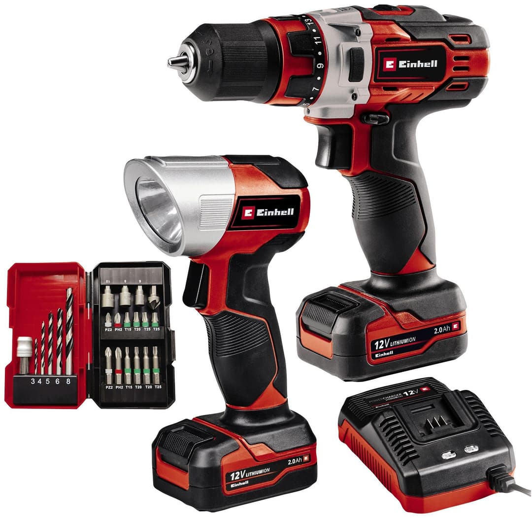 Einhell Akku-Bohrschrauber TE-CD 12/1 +22+CL (2x2.0Ah) | Mehrfarbig