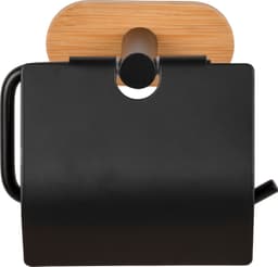 WENKO Toilettenpapierhalter Turbo-Loc® Orea Bamboo | Schwarz