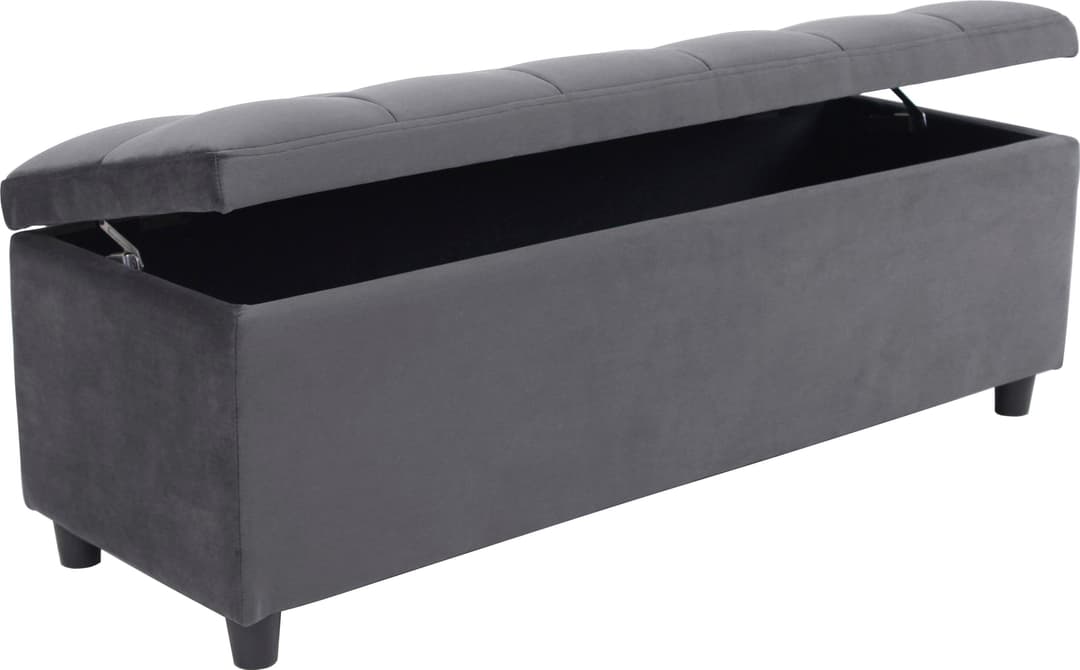 Bettbank Abgesteppt | Grau