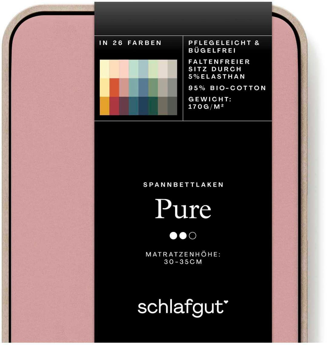 Schlafgut Spannbettlaken PURE Bio-Baumwolle | Lila