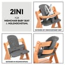 Hauck Kinder-Sitzauflage Highchair Baby Seat Pad | Grau 3
