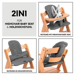 Hauck Kinder-Sitzauflage Highchair Baby Seat Pad | Grau