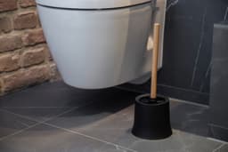 Wenko WC-Garnitur Basic | Schwarz