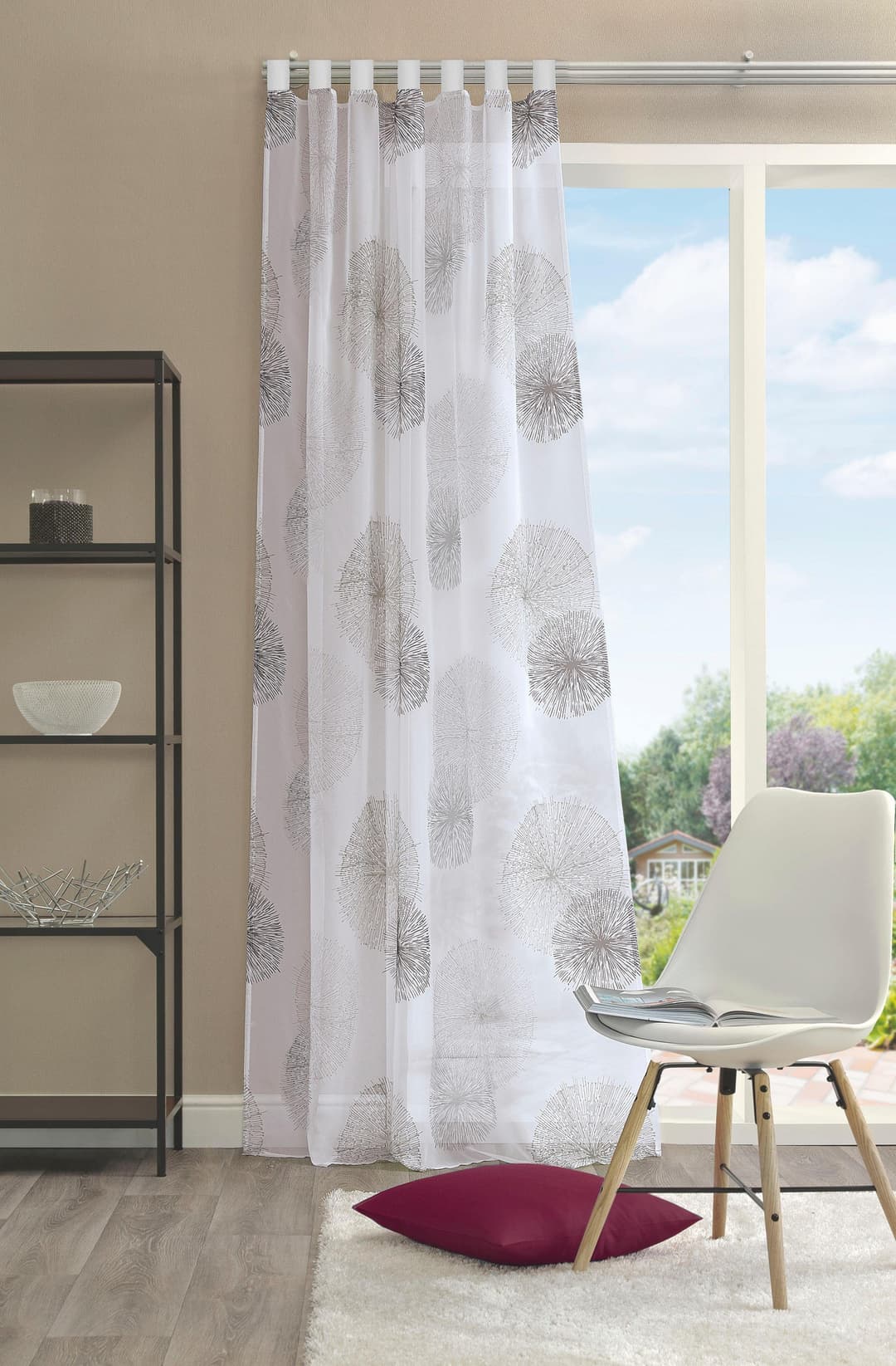 HOME WOHNIDEEN Vorhang RAWLINS | Grau