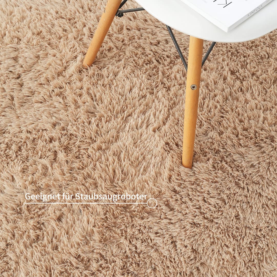 OTTO home Hochflor-Teppich Leava | Braun