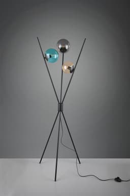 TRIO Leuchten Stehlampe Lance | Schwarz