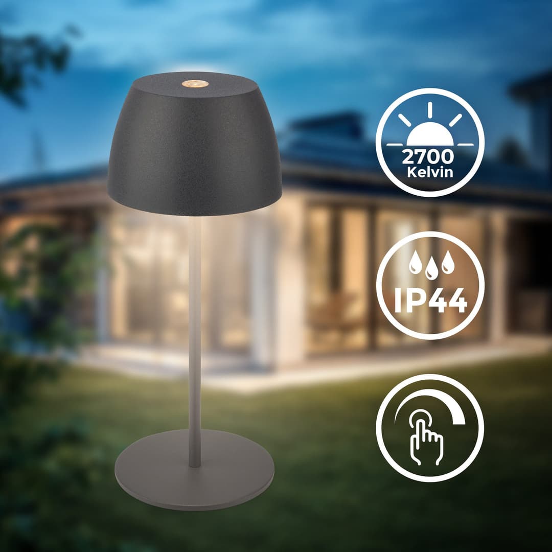 B.K.Licht BK_TL1606 Mini Tischleuchte | Schwarz