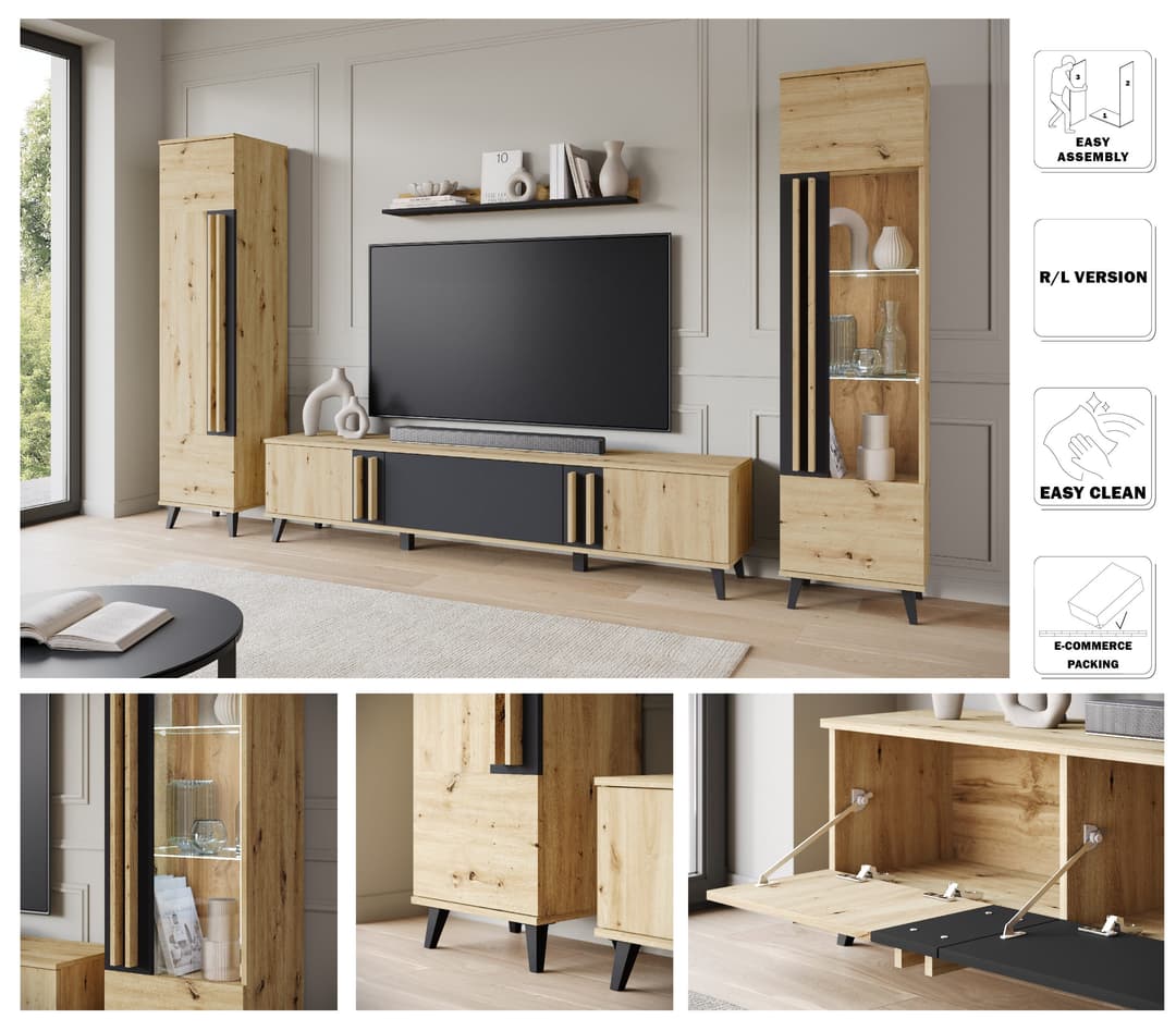Home affaire Wohnwand Helsinki | Braun