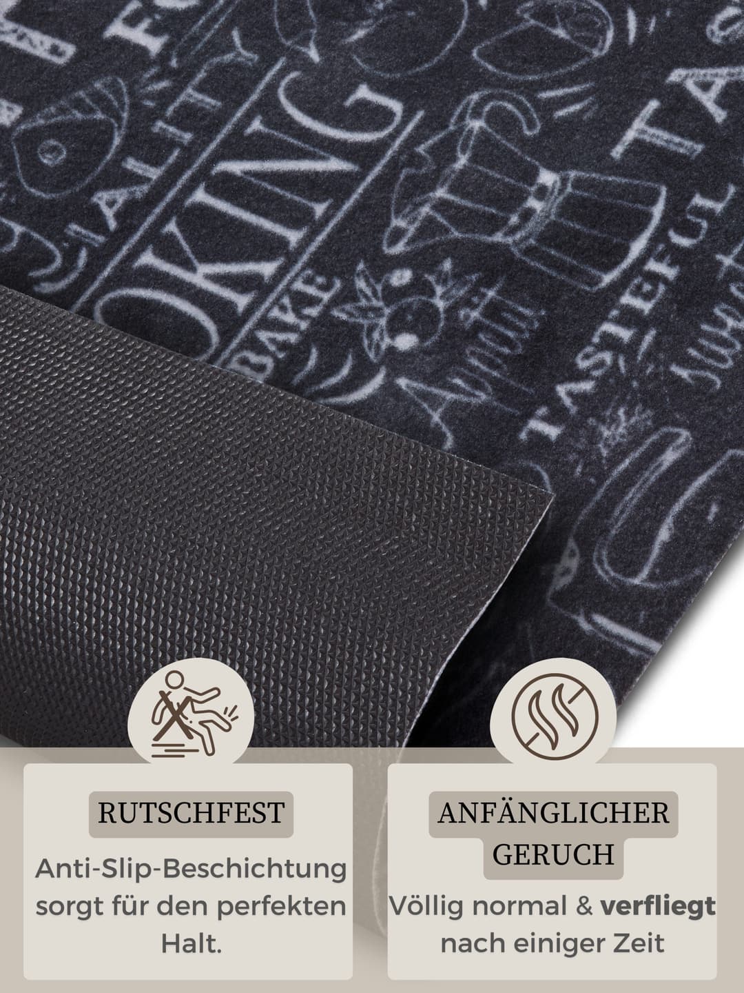 HANSE Home Küchenläufer Wild Kitchen Board | Schwarz