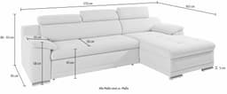 sit&more Ecksofa Andiamo L-Form | Grau