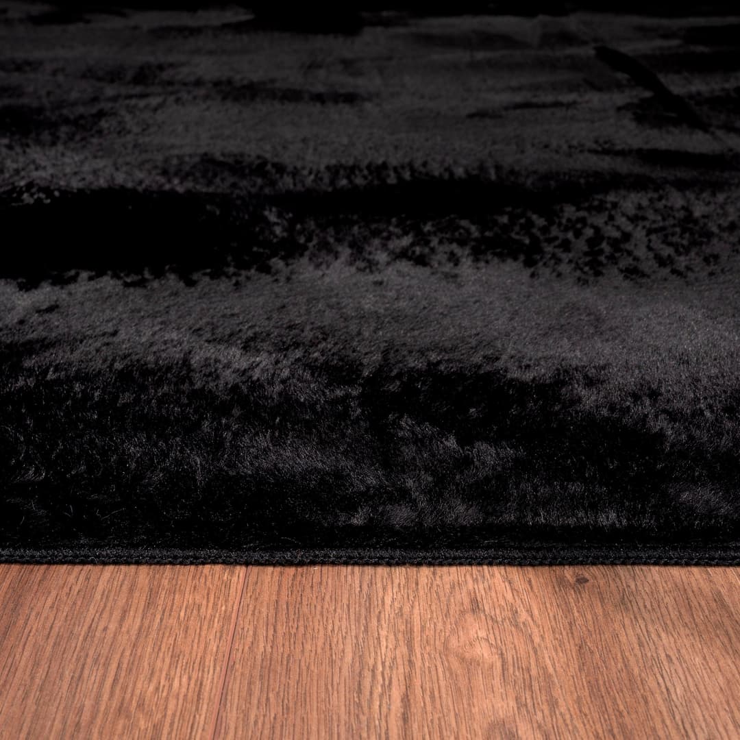 Paco Home Soft 380 Kunstfellteppich | Schwarz