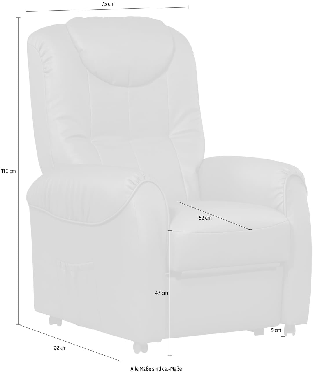 sit&more TV-Sessel Bastian | Braun