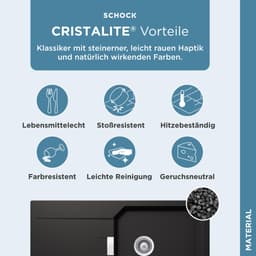 Schock Granitspüle Manhattan D-100L | Schwarz