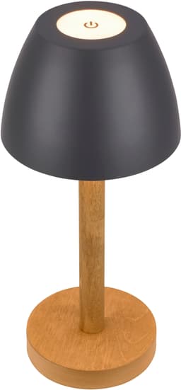 Briloner Leuchten LED Außen-Tischleuchte SERINA WOOD 7661015 | Grau