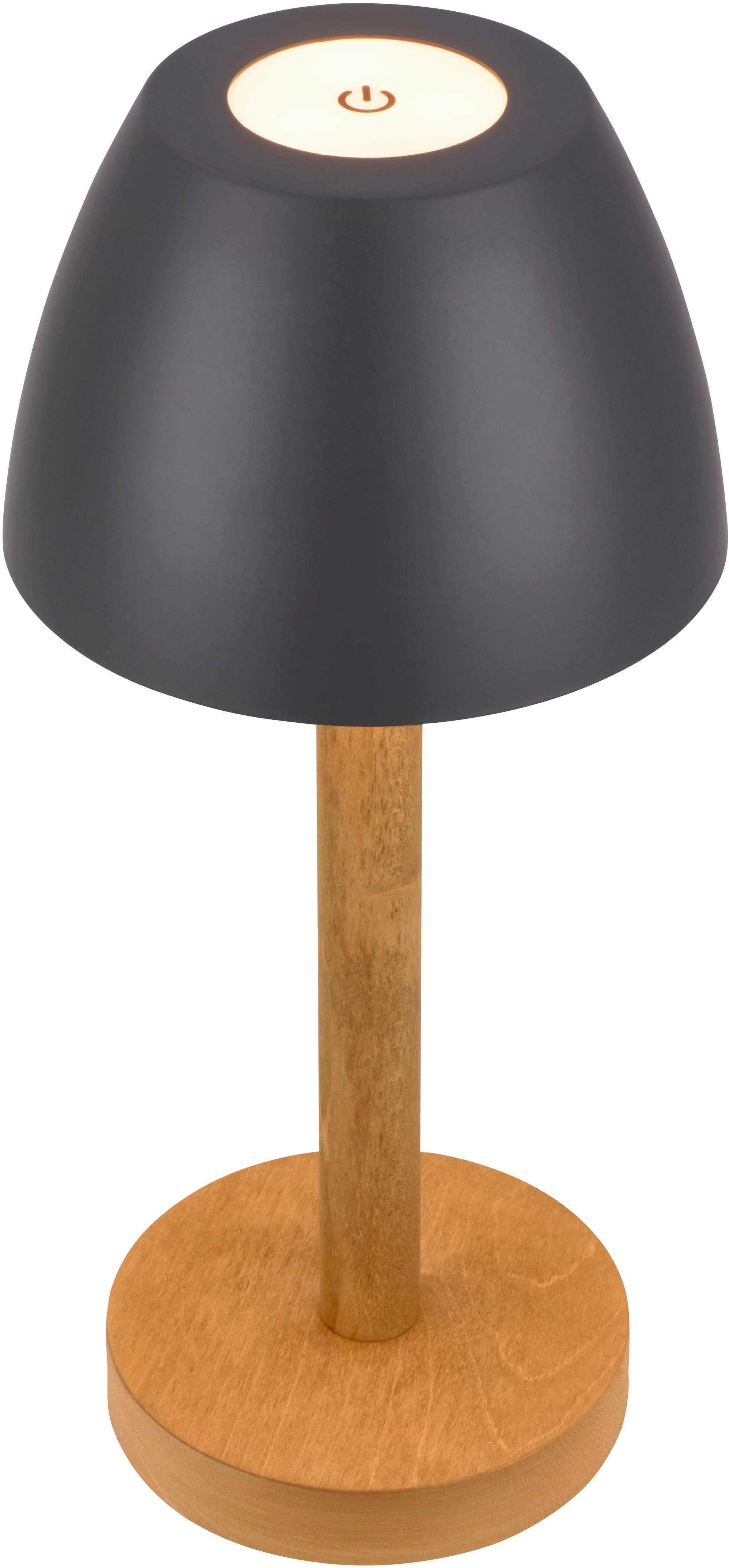 Briloner Leuchten LED Außen-Tischleuchte SERINA WOOD 7661015 | Grau