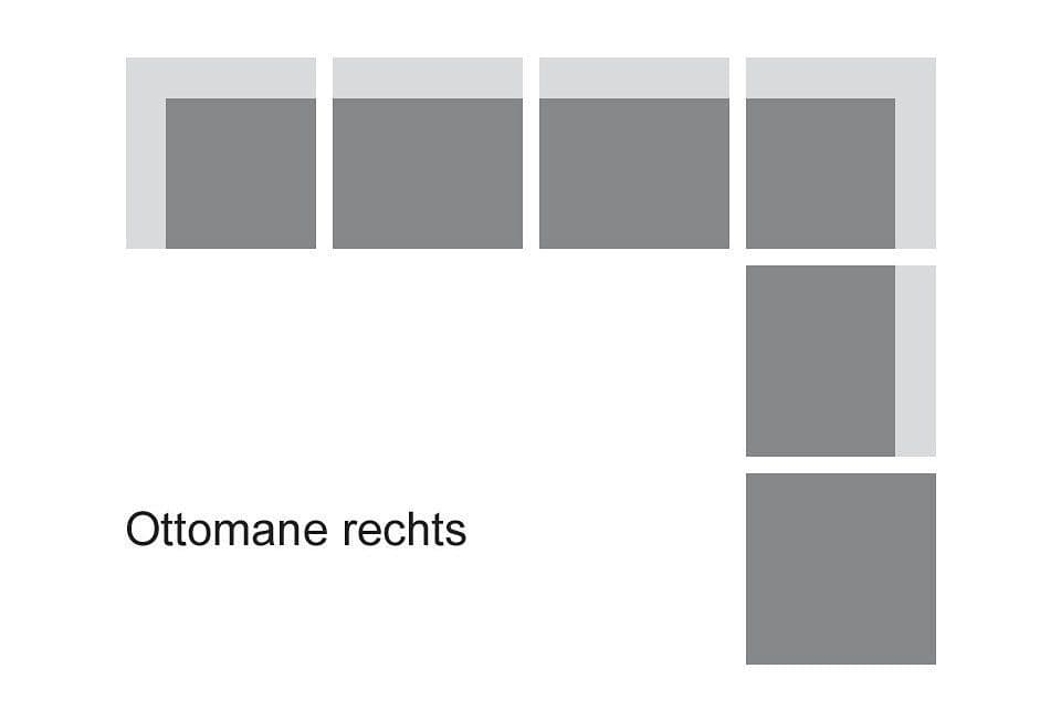 sit&more Ecksofa Mailand L-Form | Schwarz