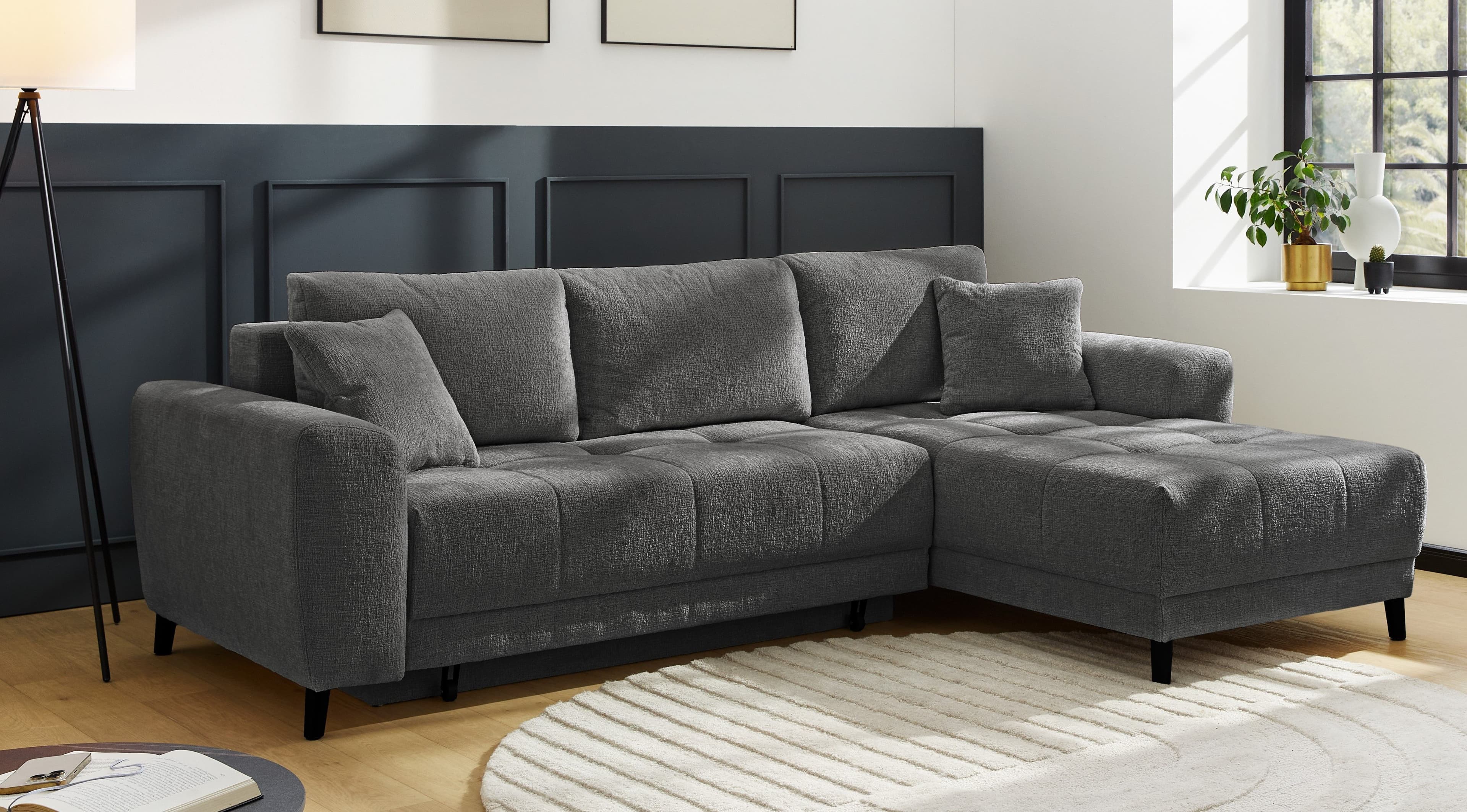 Jockenhöfer Gruppe Ecksofa Beverly L-Form | Grau