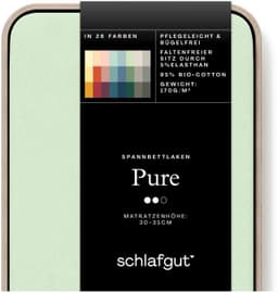 Schlafgut Spannbettlaken PURE | Grün