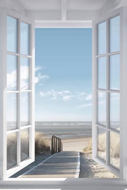 Reinders! Deco-Panel Fenster zur Nordsee | Blau