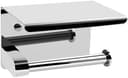 CORNAT Toilettenpapierhalter Mit Ablage | Silber 2