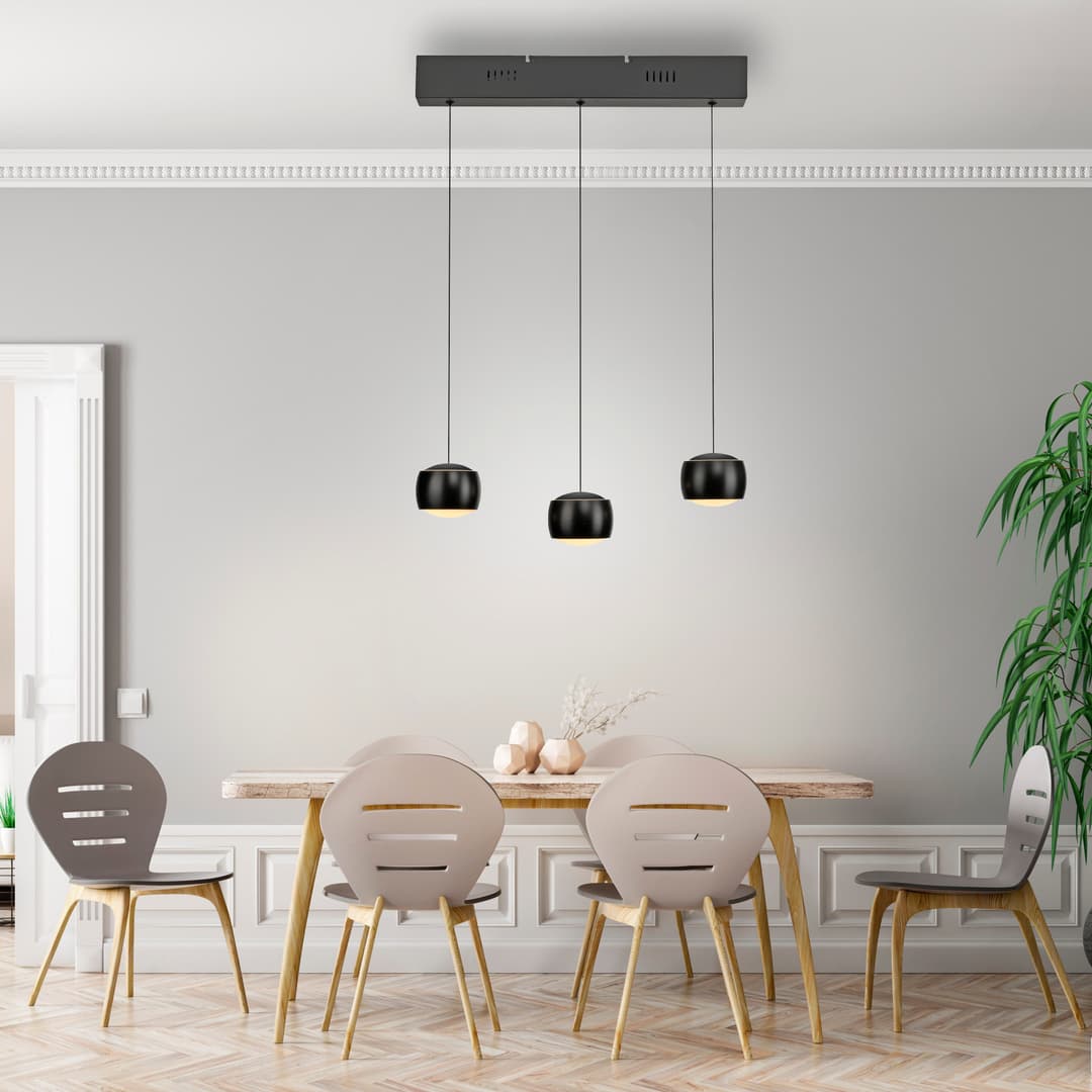 JUST LIGHT Pendelleuchte BALLINI | Schwarz