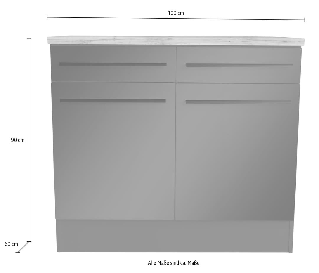 BASIC by Balculina Unterschrank Jazz 100er | Schwarz