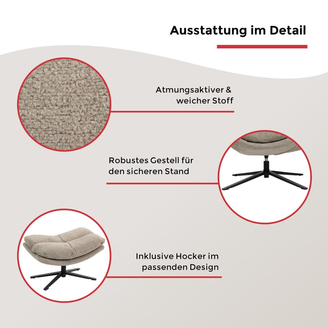 Duo Collection Relaxsessel Porto | Beige