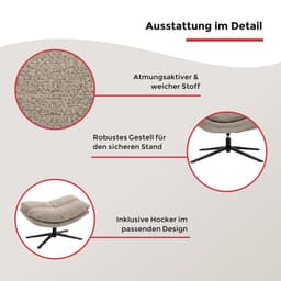 Duo Collection Relaxsessel Porto | Beige