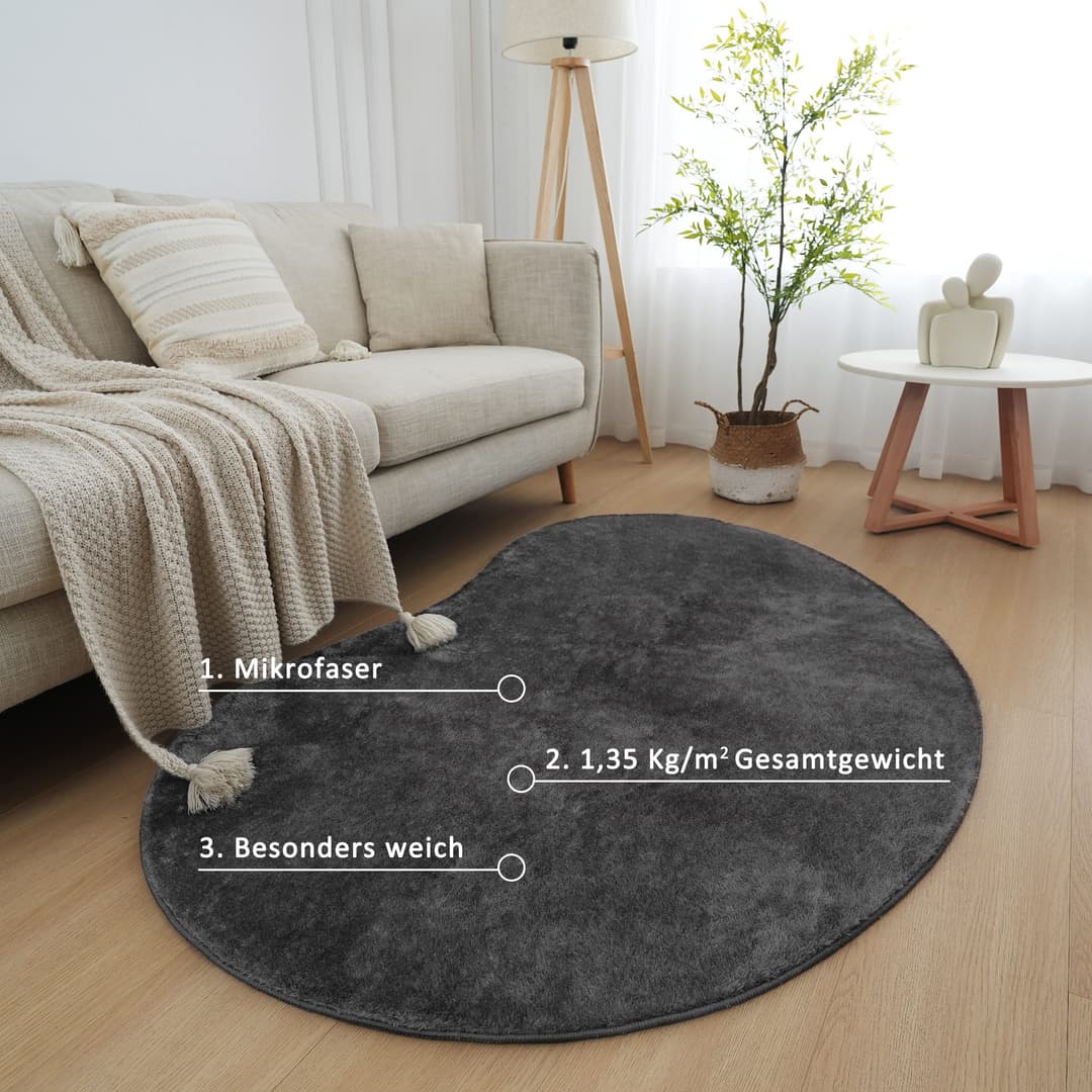 OTTO home Teppich Cali Bean | Grau