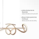 JUST LIGHT Pendelleuchte CURLS | Gold 5