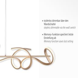 JUST LIGHT Pendelleuchte CURLS | Gold