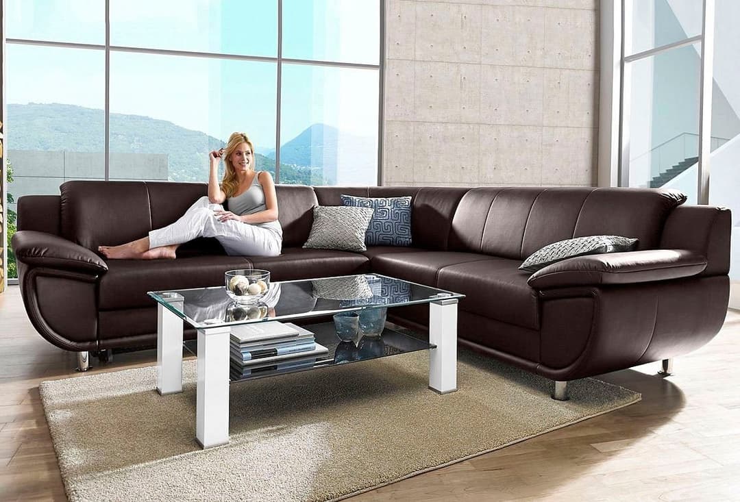 TRENDMANUFAKTUR Ecksofa Rondo | Braun