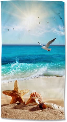 good morning Strandtuch Sealife | Mehrfarbig
