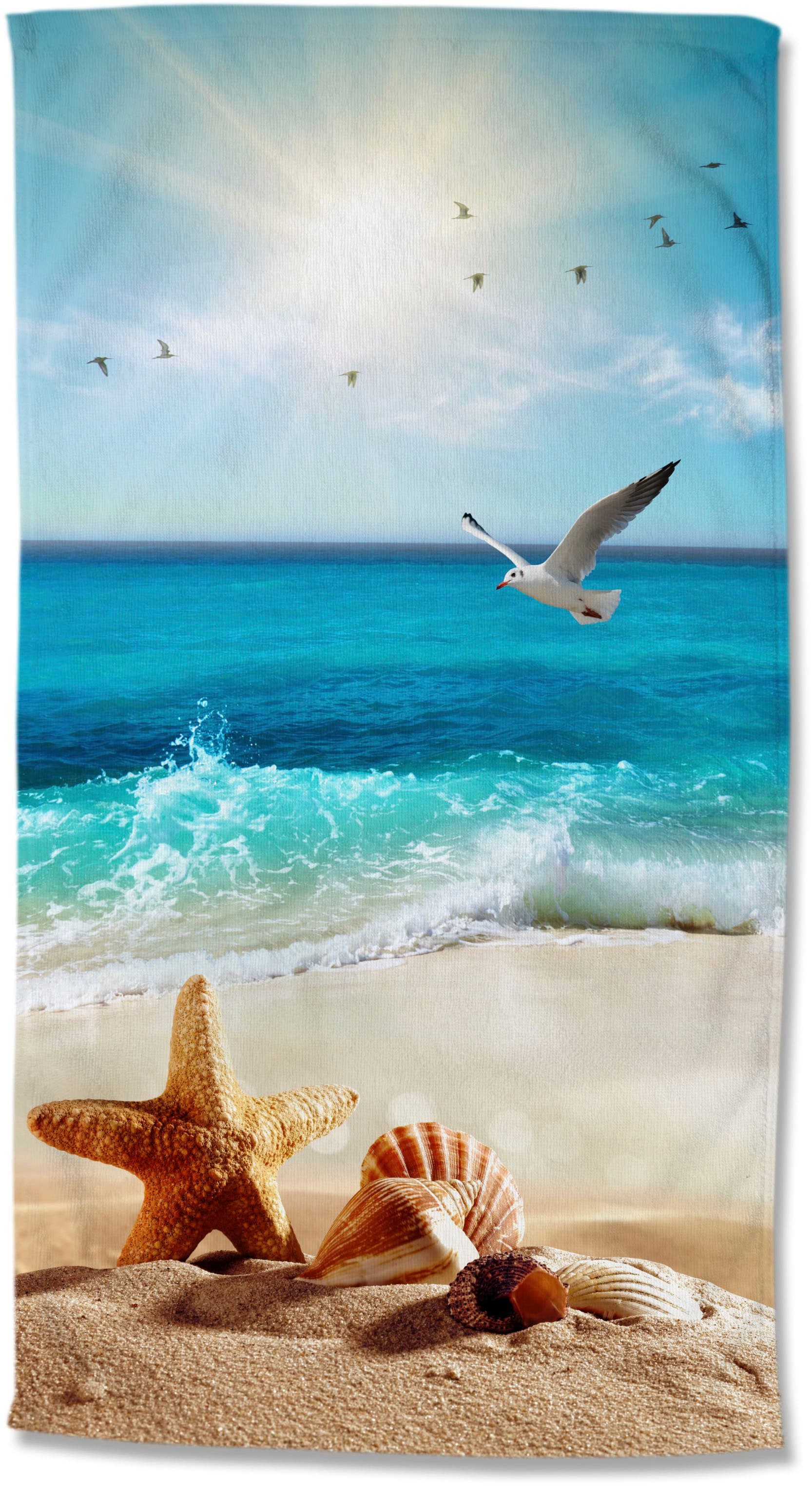 good morning Strandtuch Sealife | Mehrfarbig