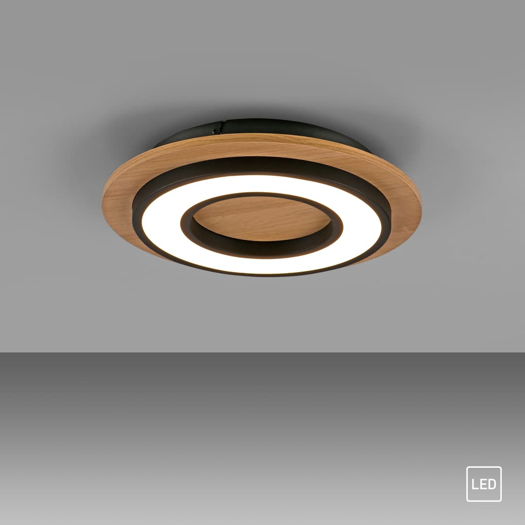 JUST LIGHT Deckenleuchte TOLA | Holztöne