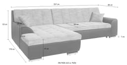 DOMO collection Ecksofa Treviso | Schwarz