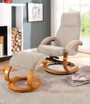 Home affaire Relaxsessel mit Hocker PARIS | Beige 4
