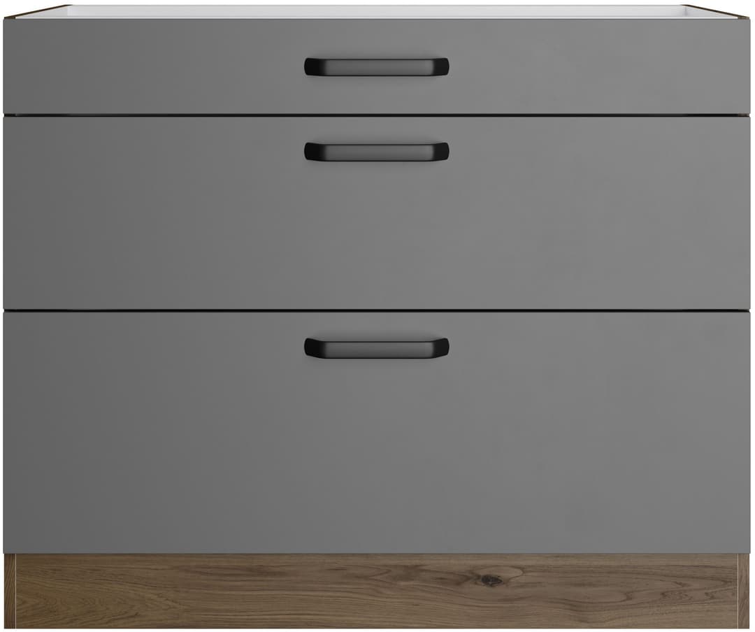 wiho Küchen Unterschrank Elba | Grau