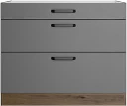 wiho Küchen Unterschrank Elba | Grau